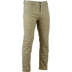 BGA motorjeans voor heren – Bikers Gear Australia Chino Kevlar jeans gemaakt met Dupont™ Kevlar® bikerbroek, beschermende motorbroek, aramide met beschermend CE-pantser, bruin, M