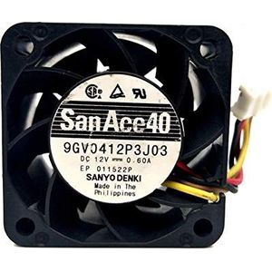 For Sanyo 9GV0412P3J03 12V 0.60A 4-wirw PWM automatic speed control 4028 1U server chassis fan