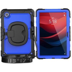 Tablet PC-hoes Zware schokbestendige TPU-hoes compatibel met Lenovo Tab M11 TB-330FU/Lenovo Xiaoxin Pad 2024 TB-331FC kinderhoes, 360 graden draaibare handgreep, standaardbeugel W schermbeschermer + s