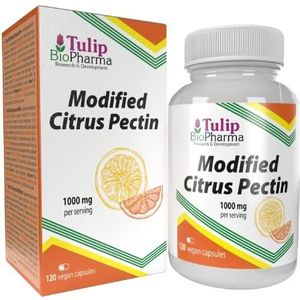 Modified Citrus Pectin (MCP) 500mg 120 capsules, 90% Galacturonic Acid, in Laboratorium getest, hoge dosering