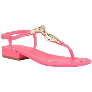 GUESS Jiarella platte sandaal voor dames, roze, maat 41, roze, 40 EU