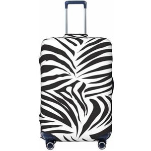 BTCOWZRV Reisbagage Cover Mode Koffer Protector Zebra Print Wasbare Bagage Covers Reizen Koffer Case Protector Past 18-32 In Bagage, Zwart, X-Large