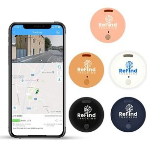 ReFind R2 Slimme Tracker voor Android en iPhone. Mini GPS Tag Bluetooth 5.0 Sleutelzoeker. Samsung Air Tracker alternatief voor sleutels, huisdieren, portemonnees en bagage (Oranje)