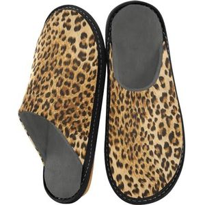 YOUJUNER Pantoffels voor dames, luipaardprint, huispantoffels, gezellige pantoffels van traagschuim, instappers voor binnen en buiten, huisslippers, Meerkleurig, 7/8 UK