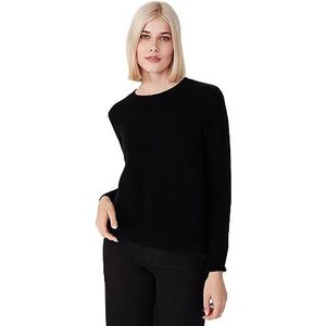 Style & Republic Kasjmier trui voor dames, elegant, van 100% kasjmier, je behaaglijke premium gebreide trui voor stijlvolle herfst- en wintermomenten, zwart, L