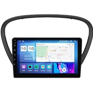Android 12.0 Car Stereo 9 ""Touch Screen auto audio speler bluetooth stuurwielbediening Voor Peugeot 607 2004-2010 auto speler Ondersteunt CarAutoPlay PIP GPS Navigatie Backup Camera (Size : 8+WIFI+4G