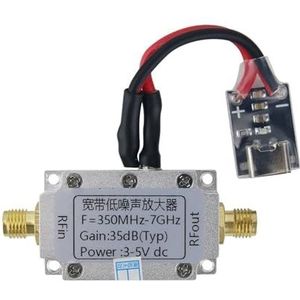 KWWEWEB 350MHz - 7GHz LNA Versterker 35dB Gain Wideband RF Versterker Module Met Type-C 5V Voedingsmodule