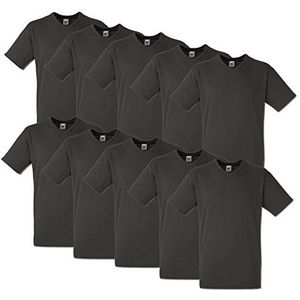 Fruit of the Loom T-shirts met V-hals, verkrijgbaar in verschillende kleuren en maten, antraciet, XL