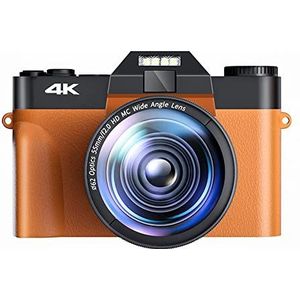 Videocamera, Digitale Foto Camera Vlog Camcorder for Webcam Groothoek 16X Digitale Zoom 48MP Fotografie 3 Inch Flip Screen(Standard,With 2 Lens-01)