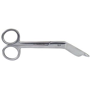 Verbandschaar naar Lister roestvrij staal gematteerd kniegebogen, lengte: 14 cm