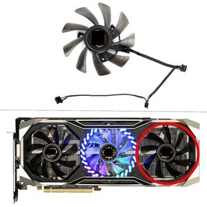 Computerkoelgedeelte 85MM T129215BU T128015BU DC12V 4Pin grafische ventilator voor RX 5700 XT compatibel met Taichi X 8G OC+ koeling (Fan - C) grafische kaarten
