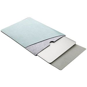 Laptop beschermende slanke case MacBook imitatieleer mouw, geïntegreerde muismat met vilt extra zak voor accessoires zoals muis, USB-kabel, f.