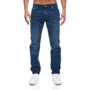 iProfash Heren jeans broek stretch oversized 5 jeansbroek straight-cut regular fit 305, (305 jeans) Navy, 31W / 32L