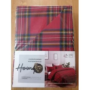 Pago Poco - Dekbedovertrek - Rood - Tartan - 100% Katoen - Voor Eenpersoons- en Tweepersoonsbed