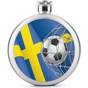 Voetbal Doel En Zweden Vlag Rvs Wijn Fles Voor Mannen Vrouwen Fles Fles Draagbare Drank Fles Voor Bruiloft Reizen