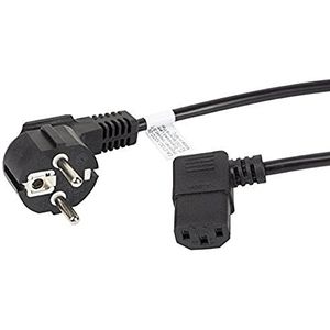 Power Cord Lanberg SCHUKO CEE 7/7 A IEC320 C13 Black