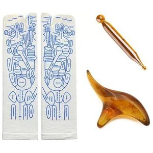 Voetmassage acupunctuurpunt sokken voetmassage honderd acupunctuursteek sokken voetmassage meridiaan diagram sokken (kleur: pak 3, maat: heren)