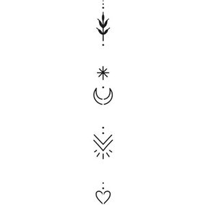 Inkster Tattoo - Tattoo-inkt - Ornament | Waterdichte veganistische tijdelijke tatoeages voor volwassenen - EU cosmetisch gecertificeerde kleur - revolutionaire tattoo van 2 weken