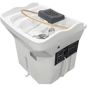 LYNNEYING Japanse hoofdspabassin, waterval-haarwassysteem met 60 liter tank, 360° water Circulatie, thermostatische regeling | Fumigatie | Lichttherapie, alles-in-één oplossing(Fumigation,Black)
