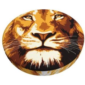 GRatka Hoes voor ronde kruk, hoes voor barstoel, antislip zitkussen voor thuisbar, 30,5 cm, bedrukt met illustratie van de leeuwenkoning