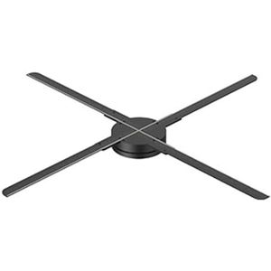 3D Hologram Projector Fan Halloween Kerst Display Aangepast Logo Transparant Led Display Reclamelicht Hoge definitie(45cm 512LED)