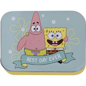 SpongeBob Kinderpleisters met Licentie - Metalen Doos - 24 Pleisters - Mooie Design Pleister bewaardoos voor Kinderen - Plakpleister met Design - Geschikt voor Rugzak - Handtas