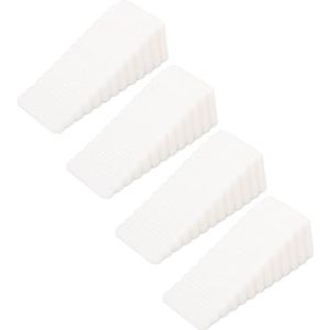 Deurstoppers, Deurstopper wig for huishoudelijke installatie, antislip rubberen deurwig(White)