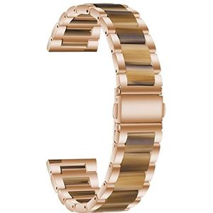 LUGEMA 22mm 20mm Legering Met Hars Armband Compatibel Met Garmin Horloge Band Venu 2/1/Venu2 Plus/SQ/Vivoactive 4 3 Metalen Band Meerdere Kleur Riem (Color : Rose gold Style5, Size : For Venu 1)