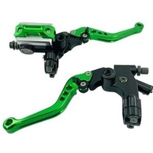Koppelingshendel Remhendel 1 Paar Universele 22mm 7/8 ""Motorfiets Hydraulische Afstelling Rem Koppeling Hoofdcilinder Reservoir Hendel Rem Koppeling Hendel(Green)