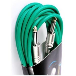 Kabel voor elektrische gitaar Groene audiokabel Vernikkelde zuurstofvrije koperen ruisonderdrukkingskabel Gitaar Instrument Audio Connector (Size : 6m)