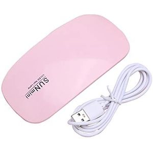 CAM2 Mini-uv-lamp, nageldroger voor nagels, 6 W, led-nagellamp, 60 seconden, USB, draagbare nageldroger, opvouwbare nagellamp voor gel, nagellak (roze)