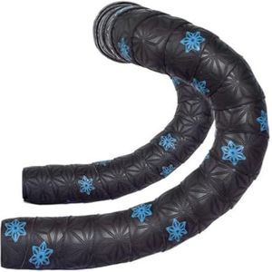 Stuurband 2 Stuks Fietsstuurband met Opdruk, antislip Absorptie en Schokabsorptie, Fietsen, Eindstop Stuurband Racefiets (Kleur: Blauwe print)