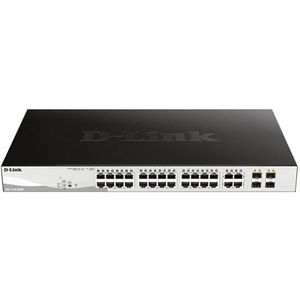 D-Link DGS-1210-28MP Managed L2 Gigabit Ethernet (10/100/1000) Power over Ethernet (PoE) 1U Zwart, Grijs
