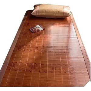 Bamboe Matrassen Zomerslaapmat Bamboe Oprolbare Mat Ademend Koele Verkoolde Matten Verfrissend Beddengoed Zomerslaapmat Bamboe (Color : B, Size : 1 * 1.9M/39 * 74"")