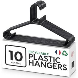 Iris Ohyama - CHM-39 - Kledinghanger - Zwart - 39 cm - 10 stuks - Ruimtebesparend