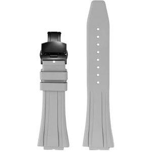 Fit for Casio GA-2100 GA-2110 Zachte Rubberen Horlogeband for G-SHOCK GM-5600 GA2100 GM2110 Quick release Sport Siliconen Horlogeband Armband (Color : Gray-black Folding, Size : 16mm)
