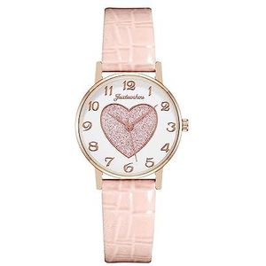 Polshorloge Polshorloges Luxe roestvrijstalen horloge Loving Heart Numbers Design Polshorloge Quartz voor dames Polshorloge Horloges Mode-stijl