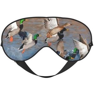 CRJSYCBYB Wilde Eenden Gedrukt Zacht Oogmasker Slapen Oogmasker Reizen Oogmasker