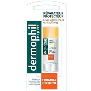 Dermophil Lippenstift, beschermend, Indiase formule, vanille (3 stuks)