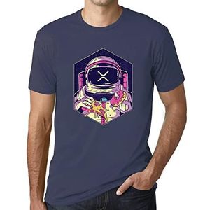 Heren Grafisch T-Shirt – Xrp Symbol Cryptocurrency To The Moon Crypto Traders – Eco-vriendelijk Grappige Vintage Man Korte Mouw Leuke Print Opdruk Verjaardagscadeau Denim L