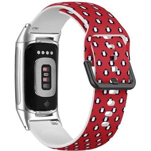 RYANUKA Zachte sportband compatibel met Fitbit Charge 5 / Fitbit Charge 6 (schattige kinderen meisjes jongens) siliconen armband accessoire, Siliconen, Geen edelsteen