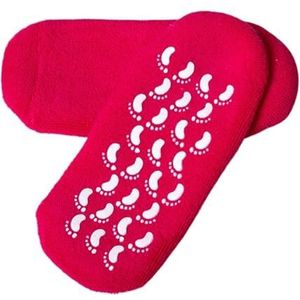 Dames siliconen antislip katoenen garen voetmaskersokken, etherische oliesokken, voetbevochtigende sokken (2 paar) (Color : Red, Size : Allyards)
