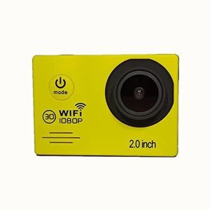 Actiecamera, Sportcamera Outdoor Onderwater Digitale Video Camera Mini WiFi Waterdichte DV(Giallo)