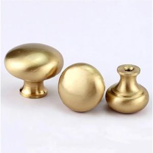 LIANKUOD Antieke koperen kast kast schoenenkast wijnkast lade kast deur massief messing brons gouden meubels handvat knoppen 1 stuk (kleur: goud geborsteld S)