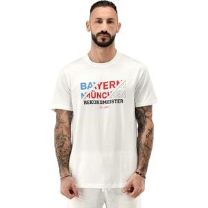 FC Bayern München Rekordmeister T-shirt voor heren, wit, rood of marineblauw