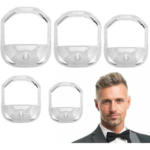 SPEACOUR Goatee Shaping Tool, 5 stuks sik baard shaper heren transparante baard styling sjabloon saver, 5 maten