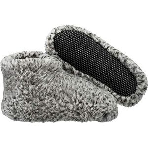 Unisex Puur Schapenwol Warm Wol Pantoffels Boots Schapenvacht OLE (41, Asgrijs)