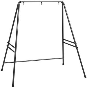Outsunny Hangstoel Frame Hangmatstandaard van Staal - Standaard voor Hangstoel tot 150 kg Draagvermogen - Geschikt voor Binnen en Buiten - Zwart - 178 x 143 x 180 cm