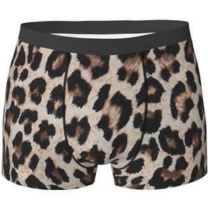 NImongt Luipaardprint print print ademende heren slips stretch ondergoed comfortabel voor dagelijks actief dragen, Zwart, XXL
