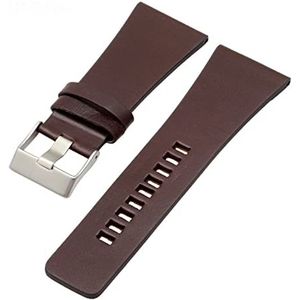 INEOUT Grote horlogeband 2 6 mm 27mm 28mm 30mm 32mm 34mm Geschikt compatibel met zeven op vrijdag diesel Feice Herenpolshorlogeband armband (Color : Brown, Size : 32MM)